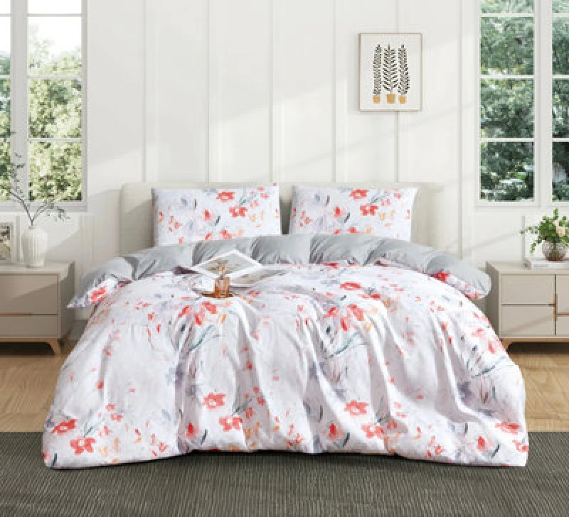 Image of Ezysleep Ezysleep Pixie Floral Printed Duvet Set Size: Double Multi Double Unisex 0721545336330