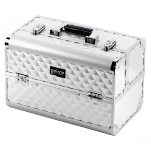 Image of Vanity Case Makeup Box Heavy Duty Silver