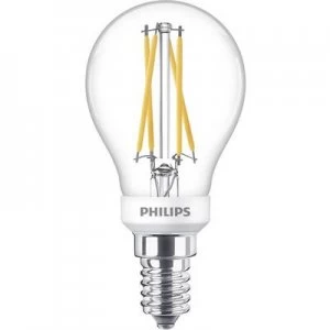 Image of Philips Lighting LED (monochrome) EEC A++ (A++ - E) E14 Droplet 4.5 W = 40 W Warm white (Ø x L) 4.5cm x 8.2cm dimmable
