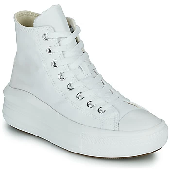 Image of Converse Chuck Taylor All Star Move Canvas Color Hi womens Shoes (High-top Trainers) in White,2.5,3,4,5