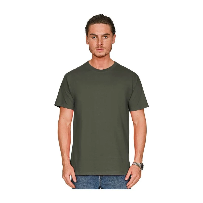 Image of Casual Classics Mens Supreme Combed T-Shirt in Khaki Size: XS Khaki Male XS