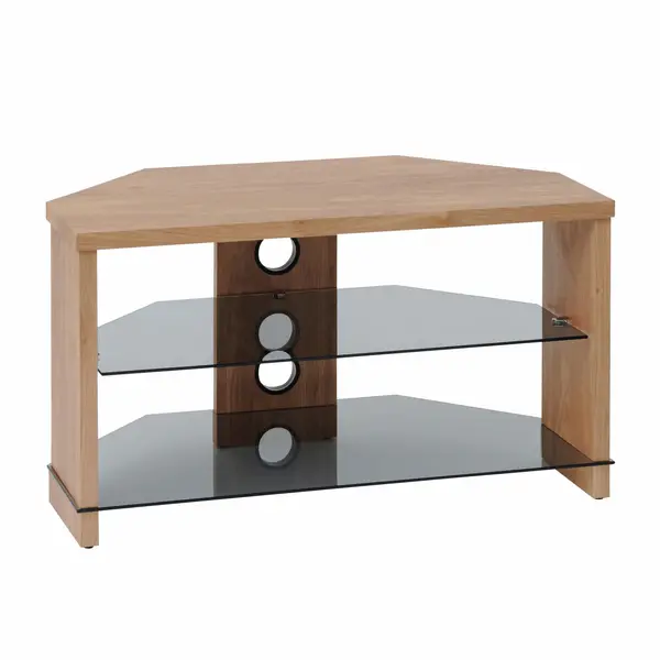 Image of TTAP 1050mm TV Stand Upto 55" TV Tinted Glass Oak MONTREAL 1050 OAK