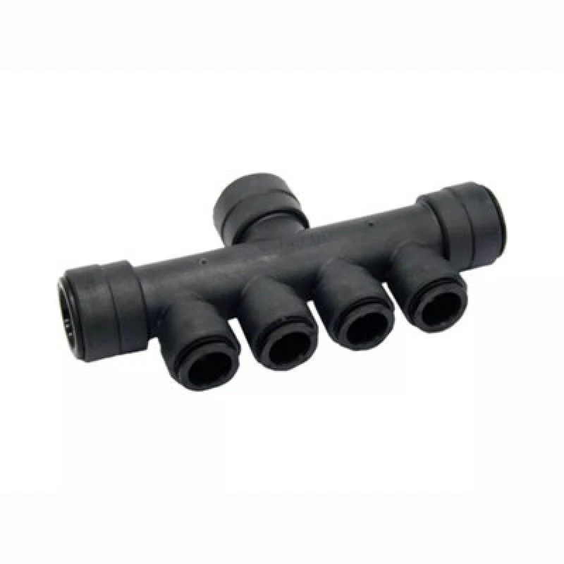 Image of JG Speedfit John Guest Speedfit Pre Pack 4 Port Rail Manifold 22 X 10mm Sfm522210Ep