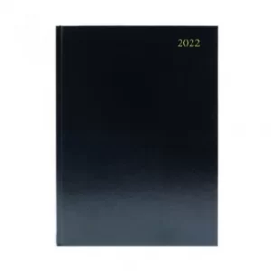 Image of Desk Diary Day Per Page Appointments A5 Black 2022 KFA51ABK22