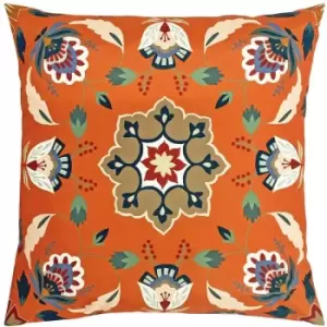Image of Furn Folk Floral Cushion Cover (30cm x 50cm) (Orange)