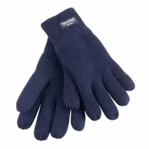 Image of Result Junior Kids/Childrens Lined Thinsulate Thermal Gloves (3M 40g) (Pack of 2) (One Size) (Navy Blue)
