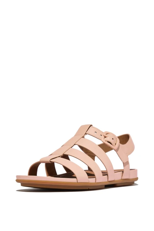 Image of FitFlop Womens Gracie Fisherman Sandal in Beige Size: 4 Beige Female 4