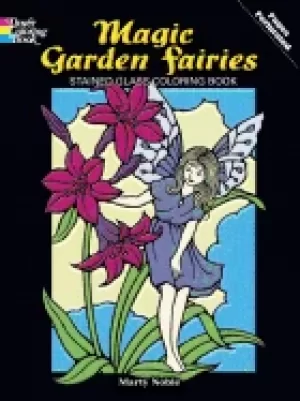 Image of magic garden fairies stained glass coloring book