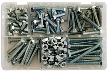 Image of Assorted M8 Setscrews & Nuts Box Qty 154 Connect 35011