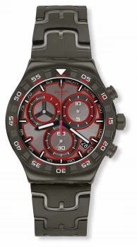 Image of Swatch CRAZY DRIVE Grey Stainless Steel Bracelet Grey Watch