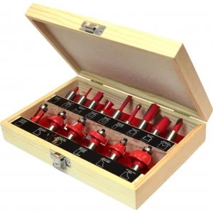 Image of Faithfull 15 Piece 1/2" Router Bit Set