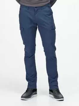 Image of Regatta Bryer Cargo Trouser Trousers, Denim, Size 36, Men