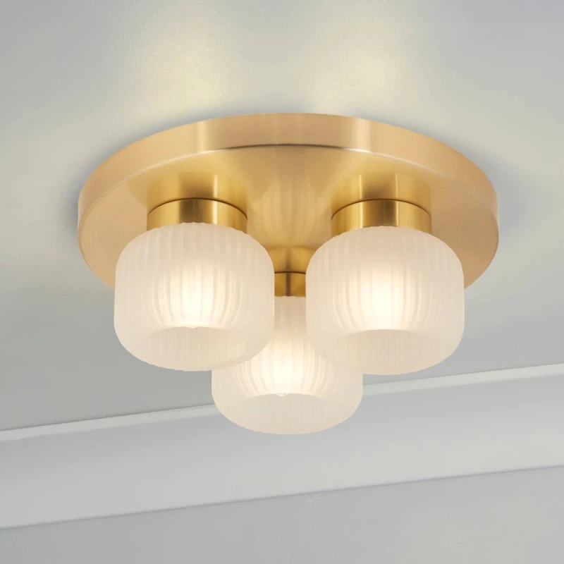Image of SO'HOME 3-Light Frosted Glass Ceiling Light in White White ONE SIZE