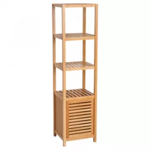 Image of HOMCOM Bamboo 5-Tier Freestanding Bathroom Towel Rack