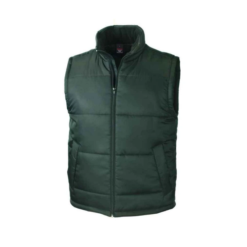 Image of Result Core Mens Padded Body Warmer in Bottle Green Size: XS Bottle Green Male XS