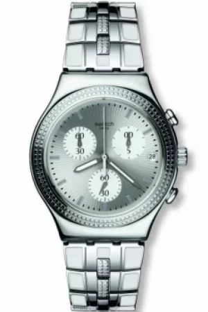 Image of Unisex Swatch Crystal Cascade Chronograph Watch YCS580G