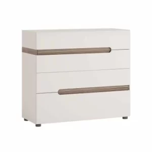 Image of Chelsea Bedroom 4 Drawer Chest, White Gloss