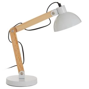 Image of Premier Housewares Blake Metal Table Lamp - White