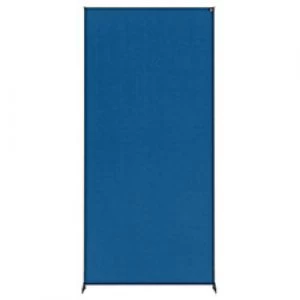 Image of Nobo Freestanding Room Divider Screen Impression Pro 800mm x 1800mm x 300mm Felt, Metal Blue