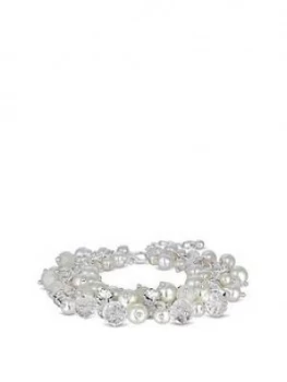 Image of Mood Mood Silver Plated Pearl Cluster Bracelet