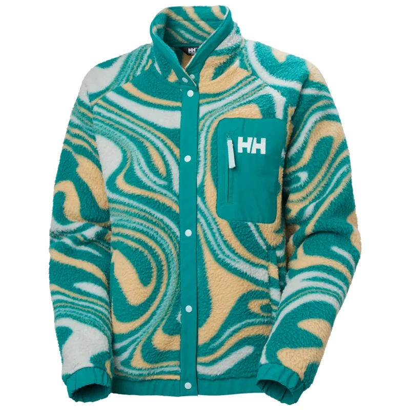 Image of Woman sweater Helly Hansen Imperial Printed Pile Snap Bleu Female S