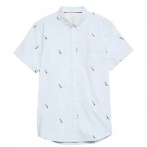 Image of Jack Wills Barson Embroidered Shirt - Blue/White