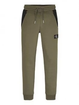 Image of Calvin Klein Jeans Boys Colourblock Jogger - Olive