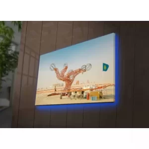 Image of 4570DACTBURN-001 Multicolor Decorative LED Lighted Canvas Painting