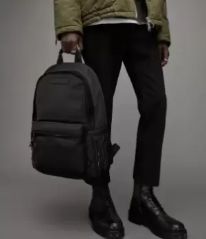 Image of AllSaints Mens Leather Lightweight Arena Backpack