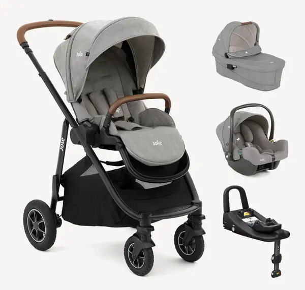 Image of Joie Versatrax On The Go Bundle Travel System - Pebble