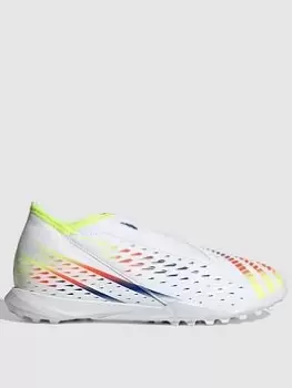 Image of adidas Junior Predator 20.3 Laceless Astro Turf Football Boots - White, Size 2