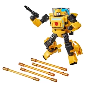 Image of Hasbro Transformers Buzzworthy Bumblebee War for Cybertron Deluxe Origin Bumblebee Action Figure