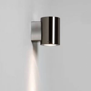Image of 1 Light Outdoor Wall Light Brushed Stainless Steel IP44, GU10