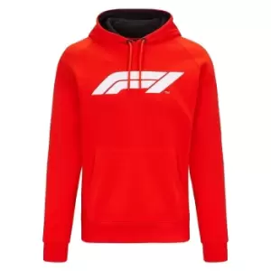 Image of 2022 Formula 1 F1 Large Logo Hooded Sweat (Red)