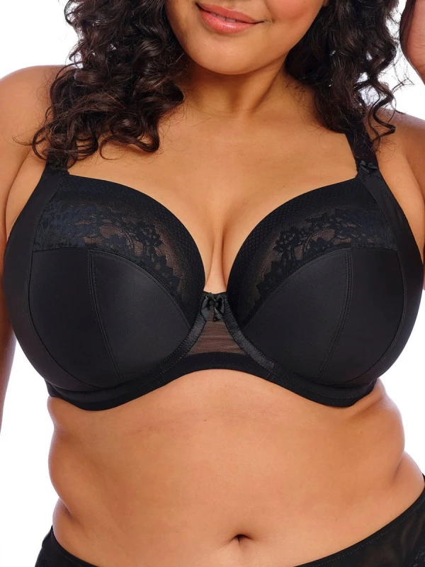 Image of Elomi Elomi Nerina Plunge Wired Bra Black - Elomi - Size: 38J Black Female 38J HW97827