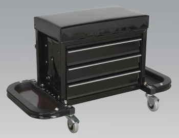 Image of Sealey SCR18 Mechanic's Utility Seat & Tool Box