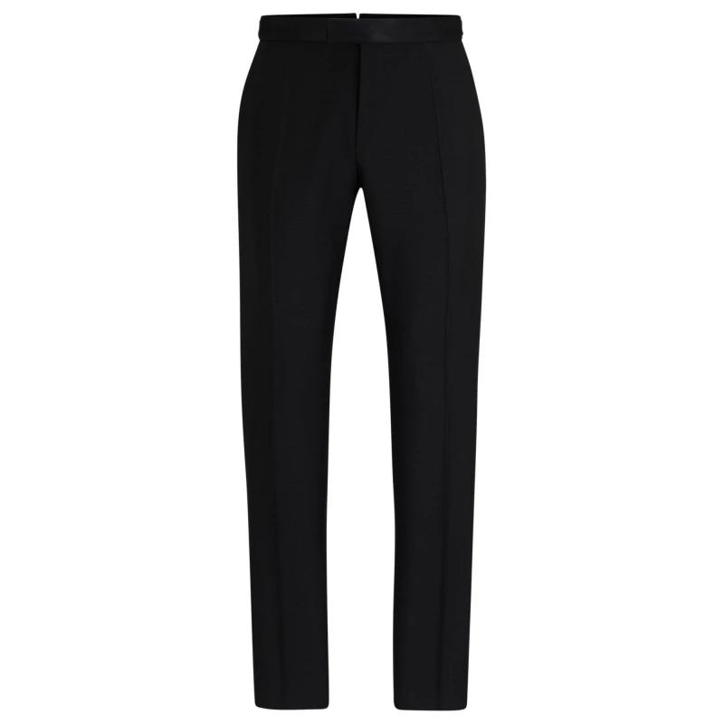 Image of Boss Mens Gee Tux Camel Suit Trousers Black 001 male 48