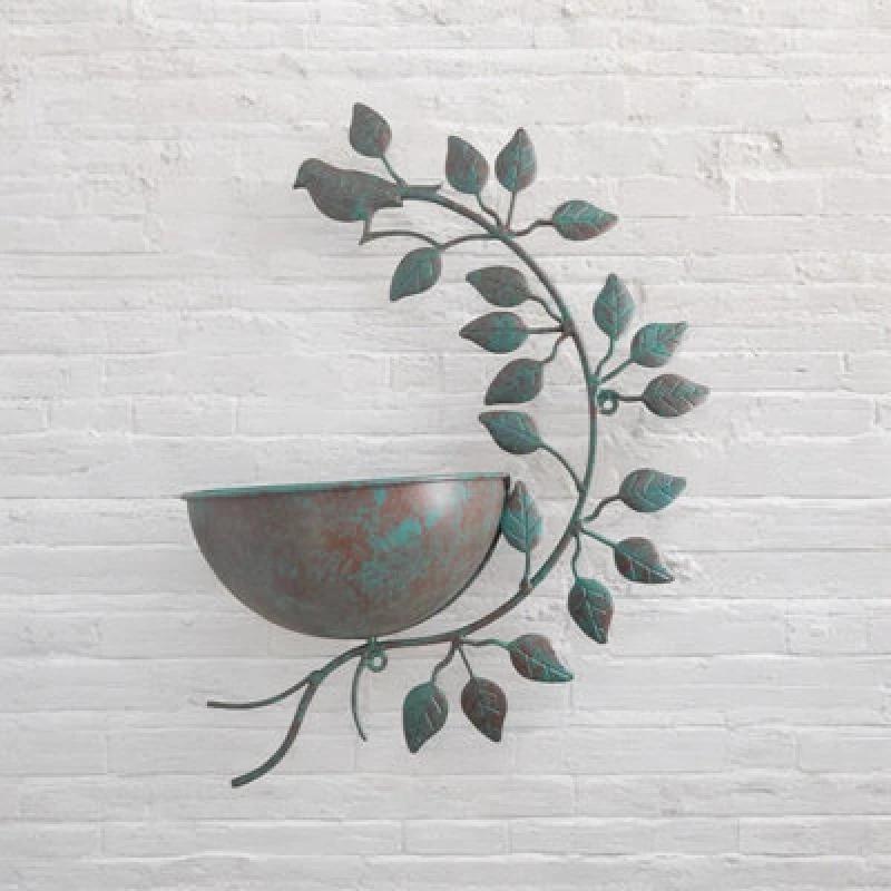 Image of MSL 42CM GREEN METAL GARDEN PLANTER