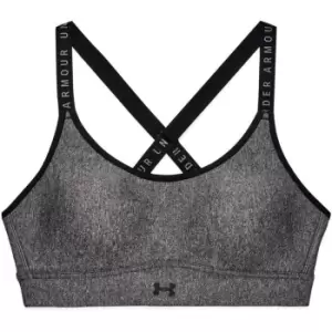 Image of Under Armour Armour Infinity Mid Heather Cover Sports Bra - Grey