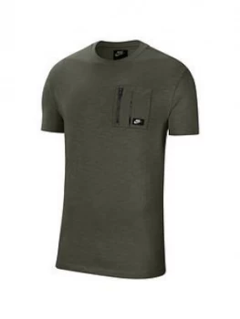 Image of Nike Sportswear Me Short Sleeve Top - Khaki
