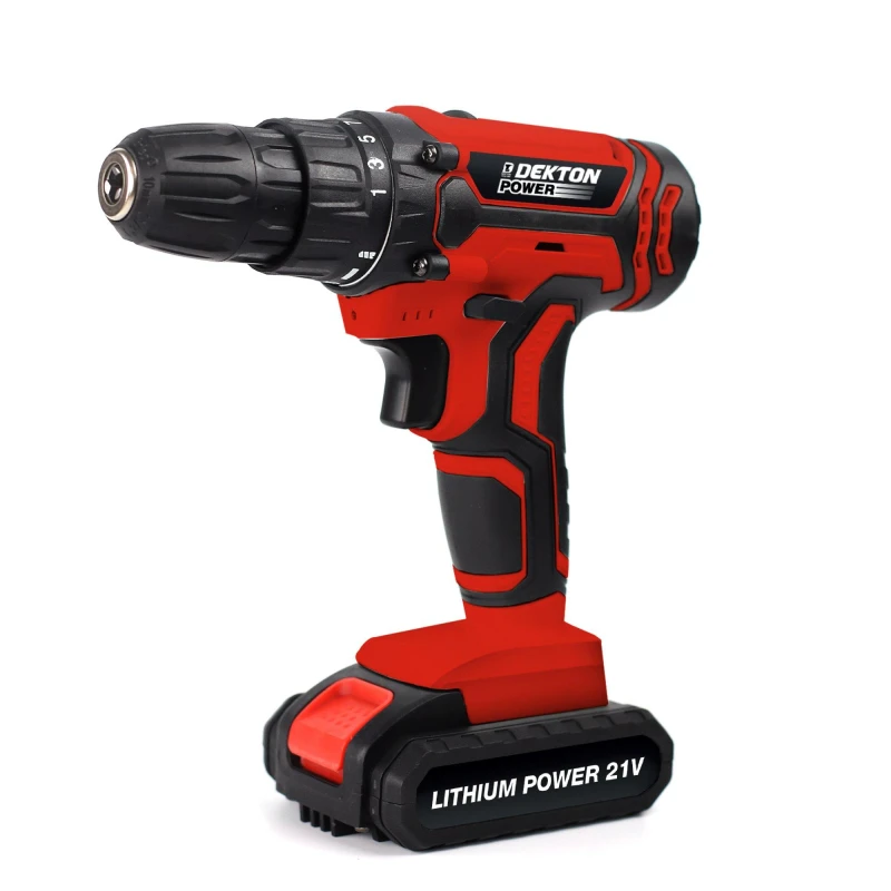 Image of Dekton Dekton 21v Cordless Drill Red & Black unisex One Size