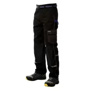 Image of Goodyear Reflective Trim Workwear Trousers Mens - Black