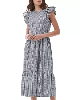 Image of Barbour Thistle Cotton Gingham Midi Dress