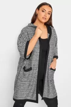Image of Stripe Hooded Cardigan