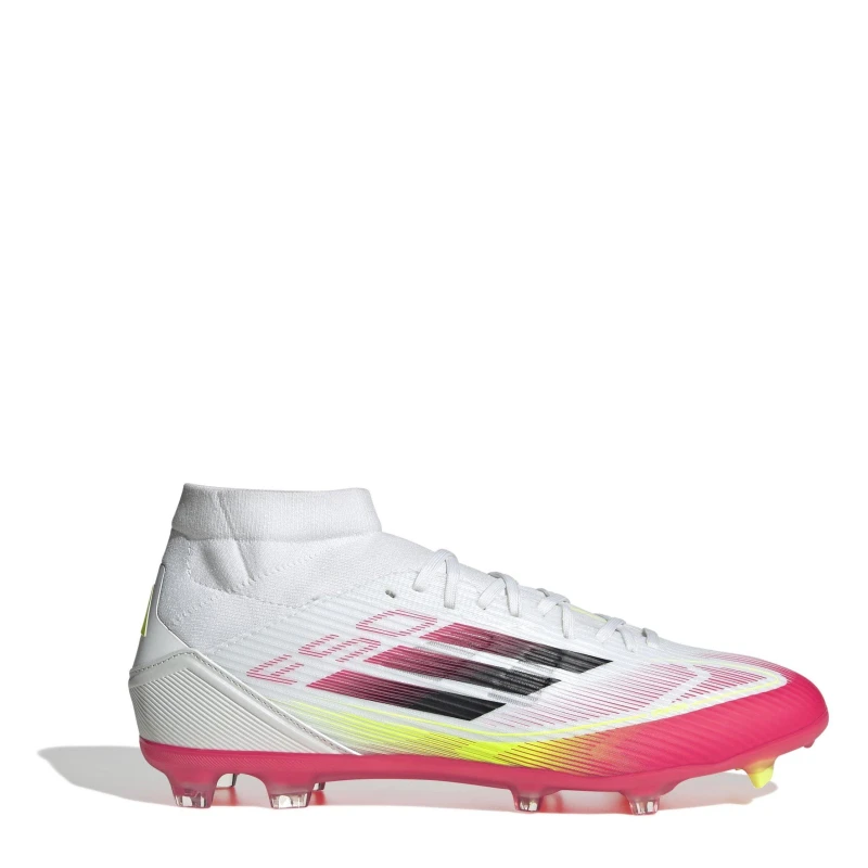 Image of adidas F50 League Mid-Cut Firm Ground Football Boots - White White 6