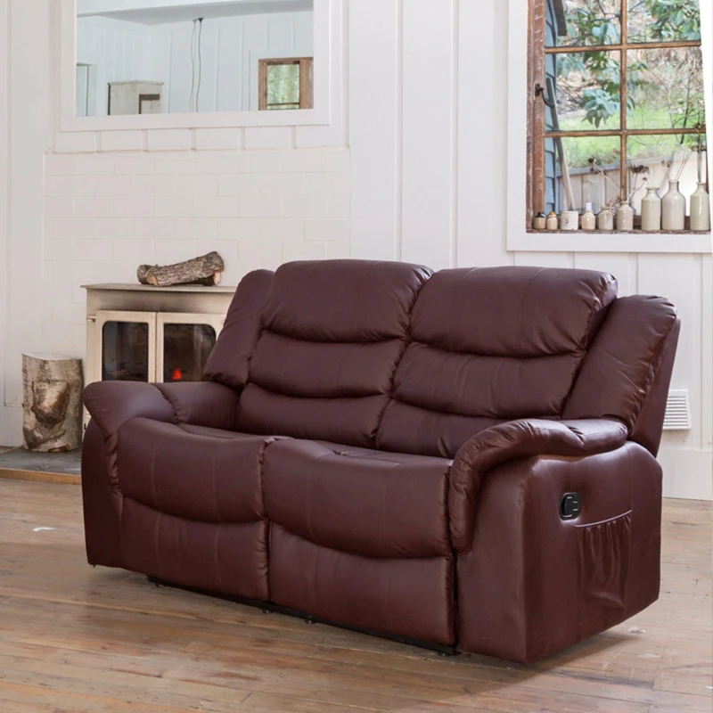 Image of Artemis Home Almeira 2 Seat Recliner Sofa in Burgundy Burgundy Unisex