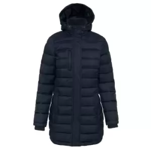 Image of Kariban Womens/Ladies Lightweight Long Padded Parka Jacket (S) (Navy)