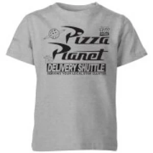 Image of Toy Story Pizza Planet Logo Kids T-Shirt - Grey - 7-8 Years