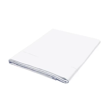 Image of Bedeck of Belfast Finelinens 1000TC Plain Dye Flat Sheet - WHITE