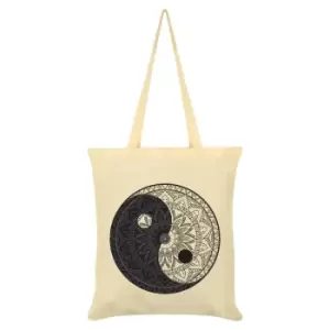 Image of Unorthodox Collective Yin Yang Mandala Tote Bag (One Size) (Cream)